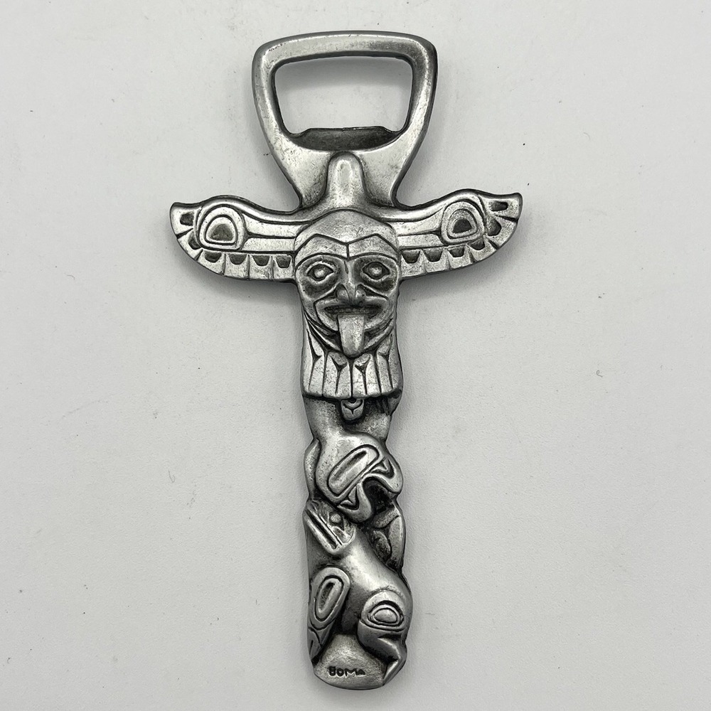 BOMA Silver Totem Pole Bottle Opener‎ Made in Canada
